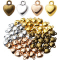60pcs Heart Love Charm Pendants Alloy European Style Extender Chain Drops Charms for DIY Jewelry Necklace Earrings Making Accessories,4 Colors