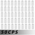 50pcs Rectangle Pendant Trays Setting Stainless Steel Bezel Pendant Blanks Cabochon Cameo Bezel Trays for DIY Crafts Jewelry Making, 26 mm x 11.1 mm