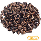 100 Gram (About 110-150pcs) Mixed Styles Bead Caps Vintage Alloy Flower Spacer Beads Tassel Cone Bead Caps Accessories for DIY Bracelet Necklace Jewelry Making, Antique Copper