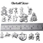 100g Antique Silver Bear Charms Alloy Animal Charms Teddy Bear Charm Pendants for DIY Bracelet Necklace Jewelry Findings Making Accessories