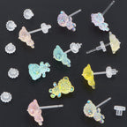 5 Pairs Gummy Bear Stud Earrings Kits Colorful Cartoon Resin Bear Earring Post Studs with Clear Earring Safety Backs for DIY Jewelry Making Findings Gifts