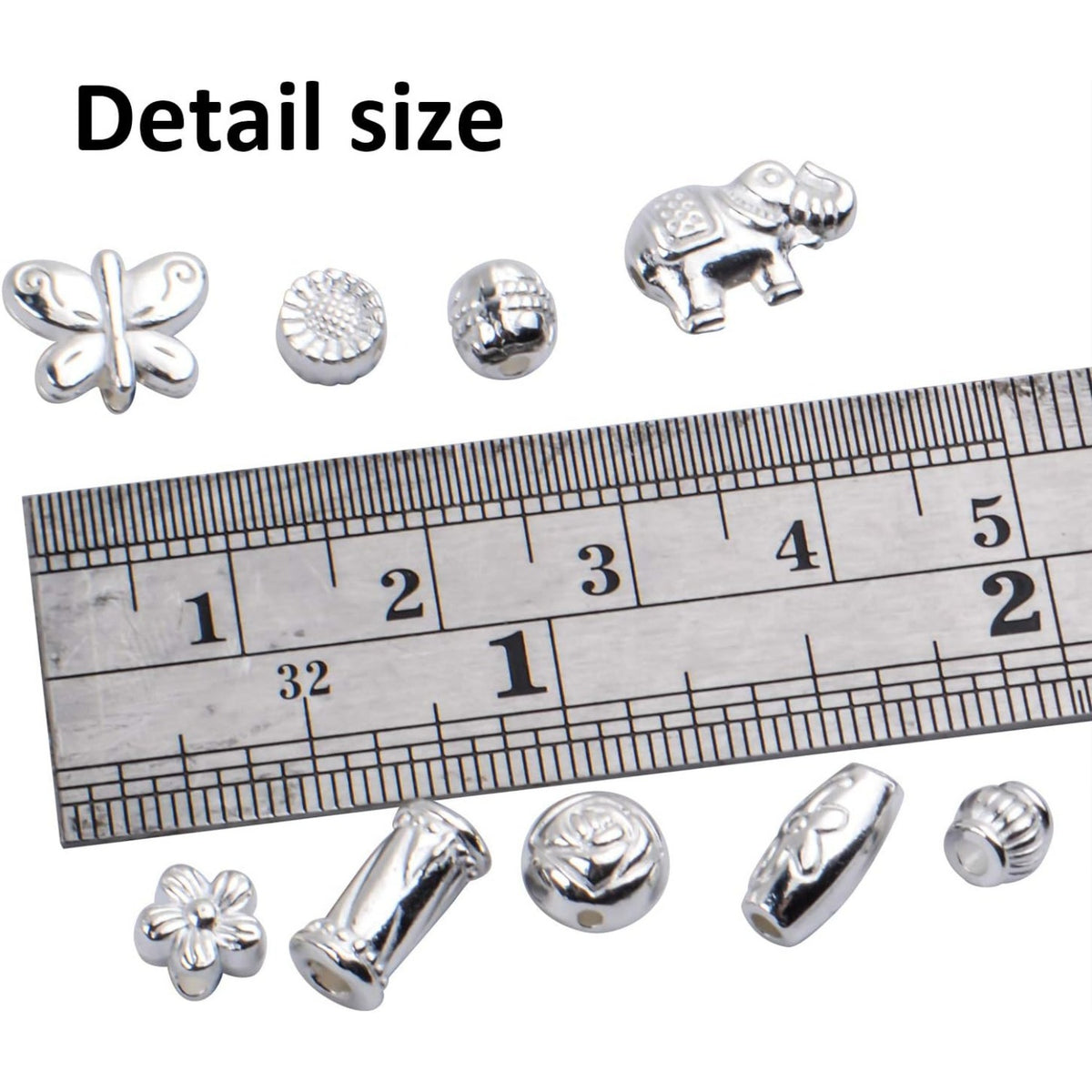 100 Gram(About 150-200pcs) Silver Spacer Beads Charm Bead Spacers Jewelry Findings Accessories for Bracelet Necklace Jewelry Making