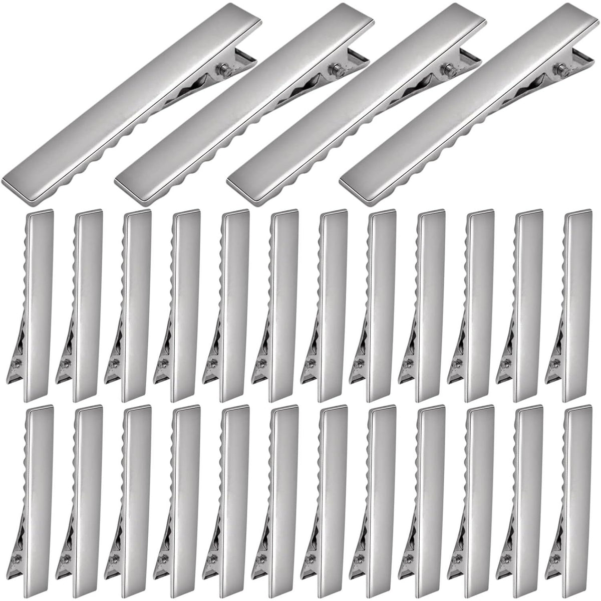 120pcs 1.77inch Alligator Hair Clip Flat Top with Teeth for Arts & Crafts Projects, Hair Care
