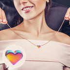 20pcs Cute Heart Shape Spacer Beads Alloy Heart Loose Charm Beads Handmade Accessories for DIY Necklace Earrings Jewelry Making Valentine's Day, Rainbow Color
