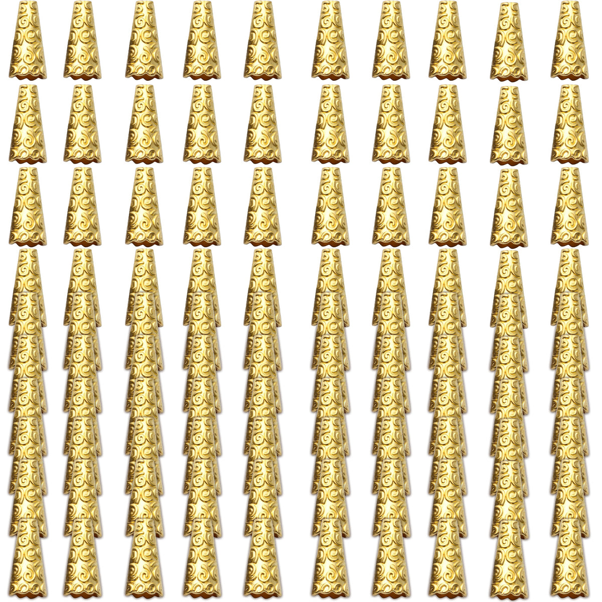 100pcs Cone Bead End Caps Alloy Tibetan Bead Caps Tassel End Cap for DIY Jewelry Making Crafts,4 Colors