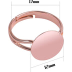 Blank Rings,20pcs Adjustable Ring Base Blank Ring Bezels Flat Round Cabuchon Rings Components for Making Jewelry Crafts