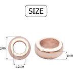 1000pcs Crimp Beads Positioning Beads Mini Spacer Beads for Jewelry Bracelet Making,Rose Gold