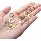 Hypoallergenic Earring Hooks, 120 Pieces Brass Lever Back Earring Round French Hook Ear Wire with Open Loop for Earring Designs Jewelry Making - 4 Colors