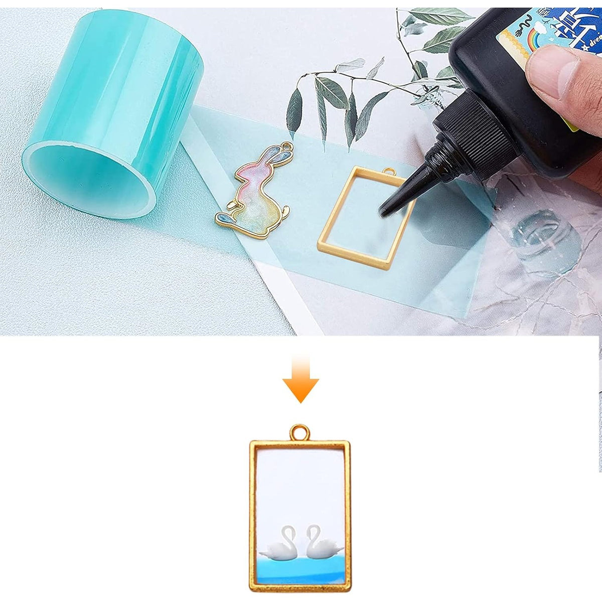 100G(50~70Piece) Open Bezel Pendants Charms Resin Molds Open Back Bezel Charms Blanks Frame Pendant Hollow Bezel Charms for Earrings Necklace Bracelet DIY Crafts Making Supplies