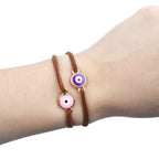 50pcs Evil Eye Connectors Pendants Bracelet Connector Bead Charms for Bracelet Necklace Crafts DIY