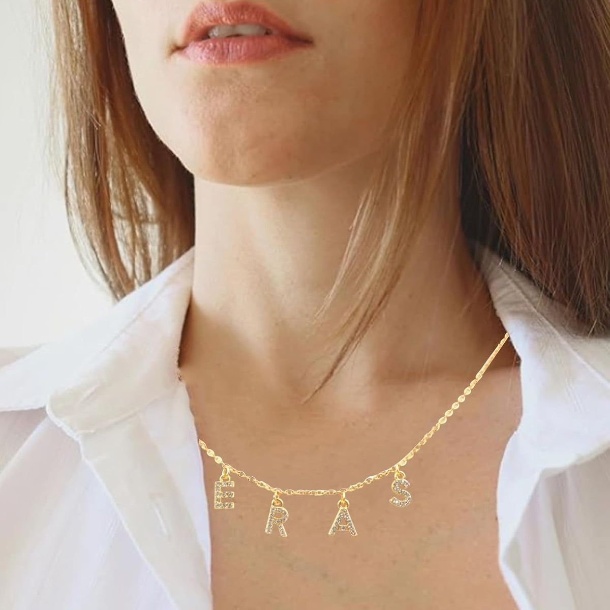 2 Sets ERAS Alphabet Necklaces Album Gift Song Inspired Necklace Charms Initial Letter Choker Pendant Necklace Concert Outfit Jewelry for Women Teens Fans Music Lovers Gifts