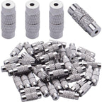 50pcs Brass Screw Clasps Barrel Clasps Cord End Caps Jewelry End Tips for Bracelet Necklace Making,Silver