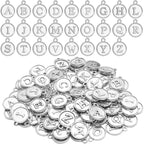 4 Sets(104 pcs) Alloy A-Z Initial Alphabet Letter Mixed Charms Pendants for DIY Jewelry Making,Bracelet and Crafting