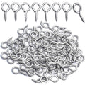 Small Eye Hooks,100pcs 13x7mm Mini Eye Pins Eye Screw Hooks Metal Eyelets Screw Eye Lags for Resin Jewelry Bead Plastic Wood