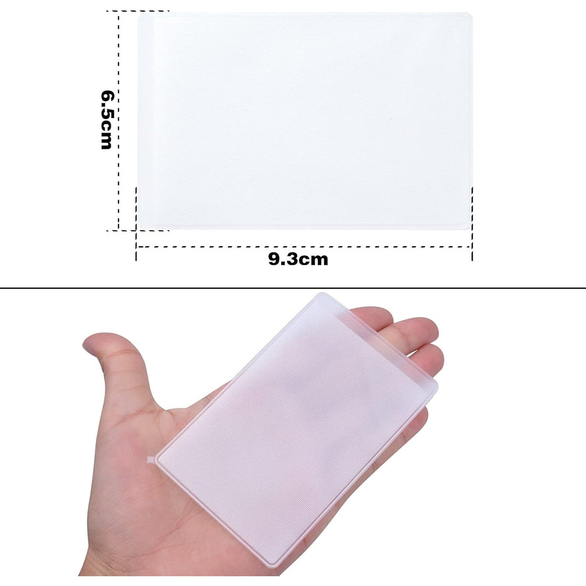 50pcs Credit Card Protector Sleeves Plastic Clear Waterproof Vertical ID Card Holder for Bank Social Security Medicare Business Insurance Card, 9.3cm×6.5cm