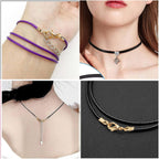 20pcs Golden Lobster Claw Clasps with Cord Ends Metal Leather Cord End Caps Fold Over Crimp End Tips Connector with a Plastic Box for DIY Necklace Bracelets Jewelry Making