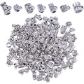 100g (About 130-170pcs) Mixed Antique Tibetan Silver Bail Beads,Spacer Bead,Bail Tube Beads,Bracelet Charms,Necklace Pendants for Jewelry and Craft Making(Small Size)