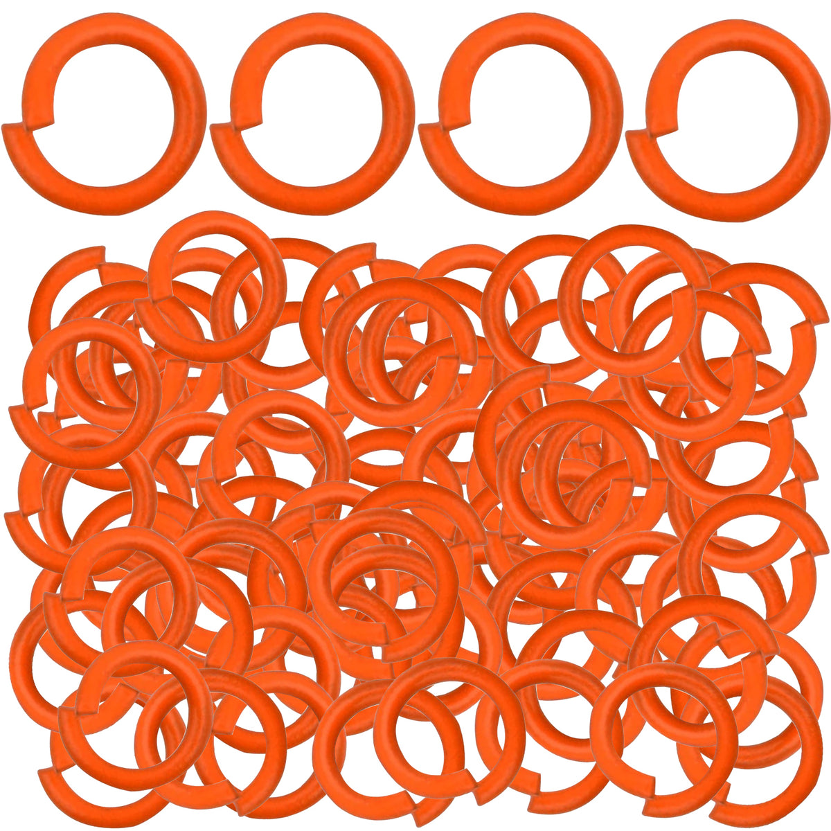 300pcs 10 Colors 8mm Open Jump Rings Metal Single Jump Ring Links Wire Ring Connectors with a Plastic Box for DIY Choker Necklaces Bracelet Jewelry Making