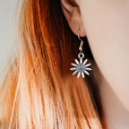 60 Pieces Antique Silver Lovely Sunflower Shaped Charms Vintage Alloy Daisy Flower Dangle Pendants Findings for DIY Necklace Bracelet Earrings Jewelry Making