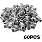 60pcs Antique Silver Plated Column Spacer Beads Alloy Tibetan Bead Spacer Tube Jewelry Spacers Loose Beads Charm Beads for DIY Jewelry Bracelet Making Finding Accessory