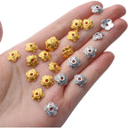 Flower Bead Caps,200pcs 10mm Tibetan Alloy Spacer Beads Caps Bali Style Jewelry Spacers for DIY Bracelet Necklace Crafts Making,2 Colors