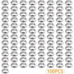100pcs Stainless Steel Smooth Round Spacer Beads Tibetan European Large Hole Rondelle Spacer Beads Accessories for DIY Necklace Bracelet Jewelry Making Supplies, Hole: 4 mm