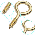 BronaGrand 100pcs 25mm (1 Inch) Small Screw Pins Hooks Screw in Hooks for Hanging Crafts Decoration Cups,Gold