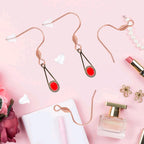 50pcs Stainless Steel Large Earring Hooks Hypoallergenic French Ear Wires Fish Hooks and 50pcs Clear Earring Safety Backs for DIY Dangle Earring Making Supplies, Rose Golden