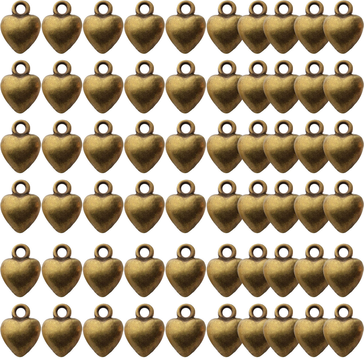 60pcs Heart Love Charm Pendants Alloy European Style Extender Chain Drops Charms for DIY Jewelry Necklace Earrings Making Accessories,4 Colors