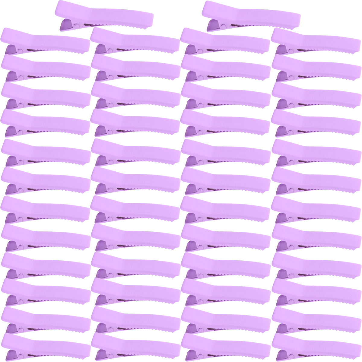 50pcs Colorful Alligator Duckbill Hair Clips Alloy Double Prong Curl Clips Sectioning Hairclips Non-slip Hairpin Barrettes for Women Hair Extensions Salon DIY Accessories