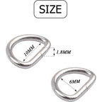 BronaGrand 200pcs 2/5 inch Metal D Ring Buckles D-Ring Loop for Handbag Purse Clothes DIY Accessories