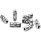 100pcs Antique Silver Column Spacer Beads Tibetan Alloy Tube Metal Spacers for Jewelry Necklace Bracelet Making,8.5x3mm