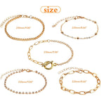 10pcs Adjustable Bracelet Chains with OT Toggle Clasp Lobster Clasps Alloy Bracelet Links with Rhinestone Extender Chains for Women DIY Jewelry Making Craft Supplies, 5 Styles