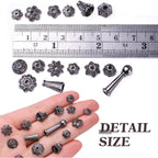 100 Gram Gun Black Flower Bead Caps Tibetan Alloy Mixed Styles Spacer Beads Caps End Caps Craft Supplies for DIY Earrings Bracelet Necklace Jewelry Making Accessories