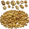 100g (About 130-180pcs) Antique Gold Small Beads Jewelry Bead Charm Spacers for Jewelry Making Bracelets Necklace