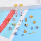 24pcs 3 Sizes Textured Blank Flat Round Stud Earring Findings Stainless Steel Earring Posts with Loop and 24pcs Butterfly Earring Backs for DIY Jewelry Making, 2 Colors