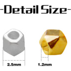 Cube Spacer Beads,100pcs Gold Silver Plated Alloy Cornerless Cube Beads Loose Beads for DIY Bracelet Necklace Jewelry Crafts Making