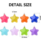 20pcs Mixed Color Star Pendants & Charms Resin Star Beads Craft Supplies for DIY Earrings, Necklace & Bracelet Jewelry Making Accessory