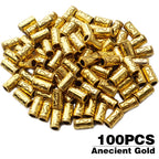 100pcs Antique Gold Column Spacer Beads Alloy Tibetan Spacers Tube Bead Spacers Loose Beads Charm Beads for DIY Bracelet Necklace Jewelry Crafts Making Finding,Hole: 3.6mm
