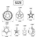 100g (80-150pcs) Mixed Moon Star Charms Antique Alloy Celestial Charms Pendants for Bracelets Necklaces Crafts