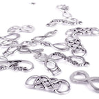 50pcs Mixed Infinity Symbol Charms Pendants for Crafting, Jewelry Findings Making Accessory for DIY Necklace Bracelet