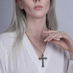 100g Rosary Cross Charms Alloy Rosary Center Charm Jewelry Charms Crucifix Cross Pendants for Necklace Earring DIY Jewelry Making Crafts Supplies