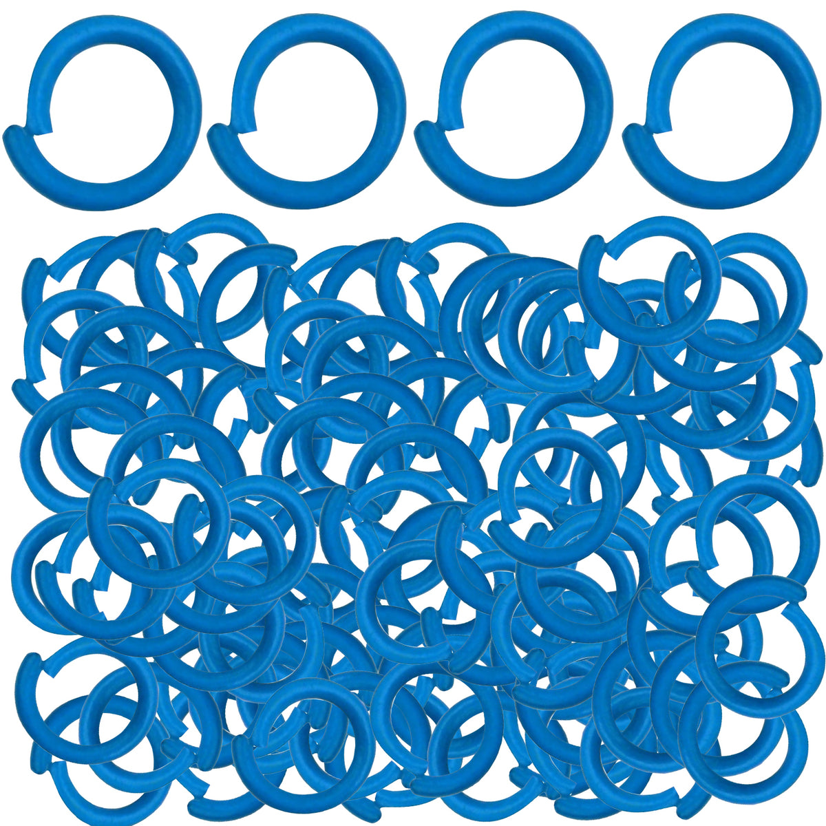 300pcs 10 Colors 8mm Open Jump Rings Metal Single Jump Ring Links Wire Ring Connectors with a Plastic Box for DIY Choker Necklaces Bracelet Jewelry Making