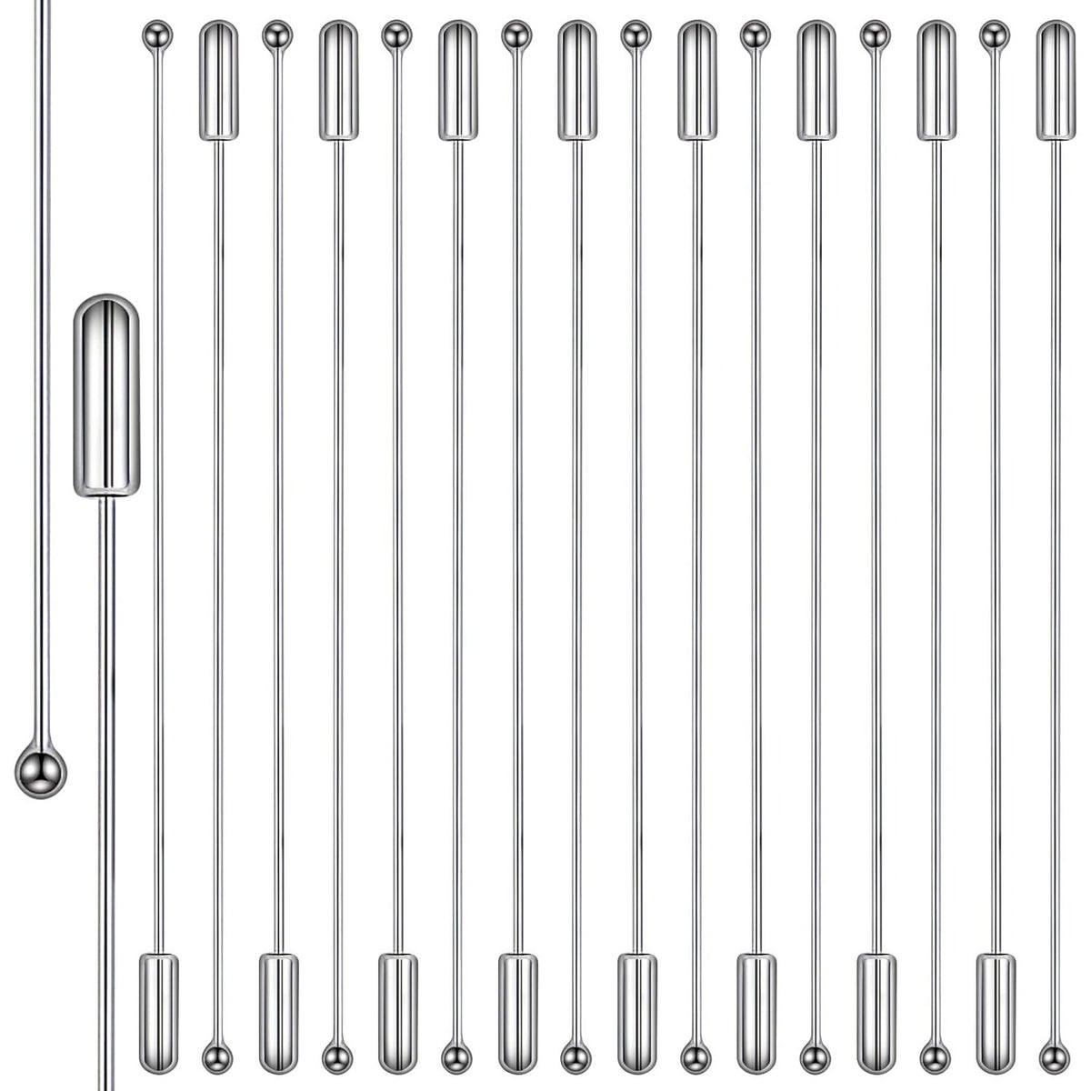 20pcs 97 mm Copper Brooch Stick Pins Ball Stick Pins Long Needle Eye Lapel Scarf Hat Safety Pins Jewelry Findings for Women DIY Shawls Sewing Wedding Decoration, White Golden