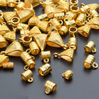 100g (About 120-170pcs) Mixed Gold Bail Beads,Spacer Bead,Bail Tube Beads,Bracelet Charms,Necklace Pendants for Jewelry and Craft Making