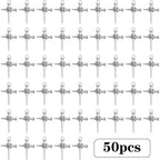 50pcs Antique Silver Jesus Cross Charms Alloy Religious Cross Crucifix Pendants Crucify Dangle Charms for DIY Necklace Bracelet Keychains Jewelry Making Crafting