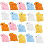 20pcs 5 Colors Resin Rabbit Charms Lovely Rabbit Shape Pendants Animal Dangle Charms Jewelry Accessories for DIY Necklace Bracelet Earrings