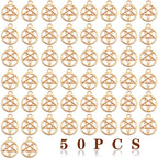 50pcs Silver Pentacle Star Charms Alloy Star Pentagram Pendants Protection Lucky Pentacle Charms Jewelry Making Accessory for DIY Crafts Necklaces Bracelets Earrings
