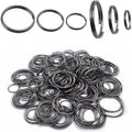 200pcs Gun Black Double Jump Rings Metal Open Jump Rings Split Ring Keyring Connectors for DIY Bracelet Necklace Earring Jewelry Making Supplies, 10mm/16mm/20mm