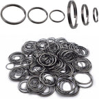 200pcs Gun Black Double Jump Rings Metal Open Jump Rings Split Ring Keyring Connectors for DIY Bracelet Necklace Earring Jewelry Making Supplies, 10mm/16mm/20mm